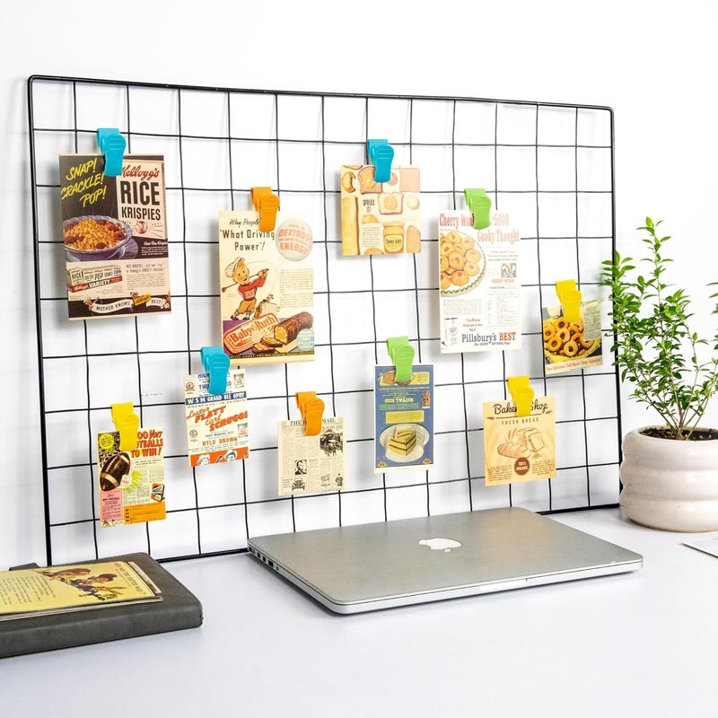 Starry 25 PCS Grid Wall Clips, Colorful Gridwall Sign Holder, Multifunctional Plastic Display Sign Holder Panel Clips for Home, Retail, Workspace Organization & Displays - Image 5